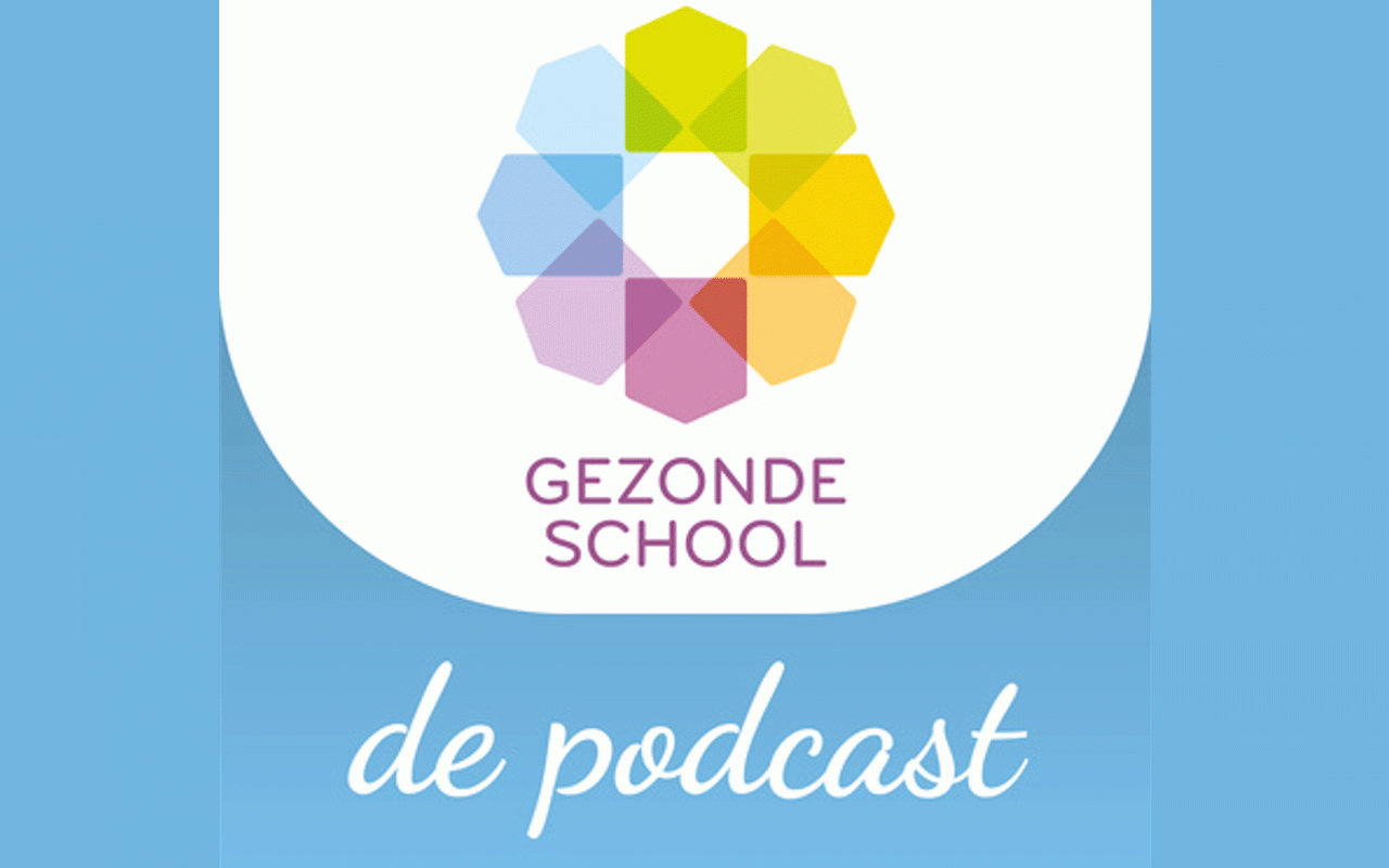 logo van Gezonde School met de tekst 'De podcast"